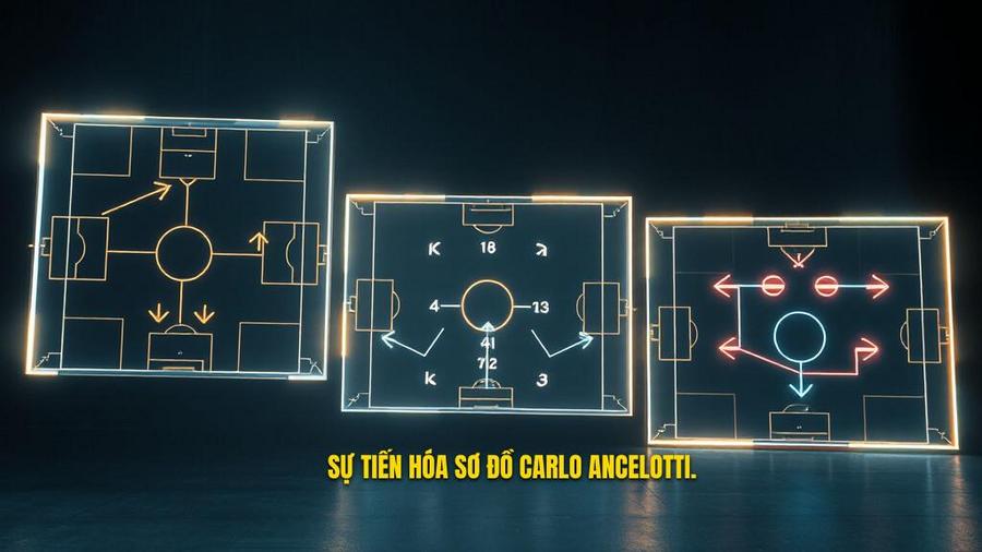 Sự tiến hóa của các sơ đồ trong Chiến thuật Carlo Ancelotti